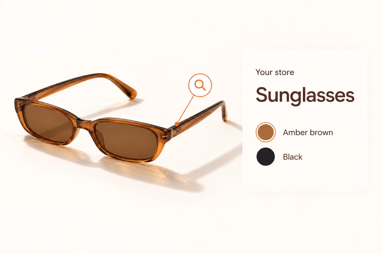 Reviewing a published sunglasses listing.
